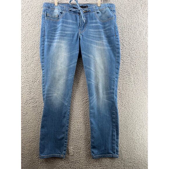 Harper Blue Denim Tie-Front Jeans Size 27 Casual Straight-Leg - Picture 1 of 7